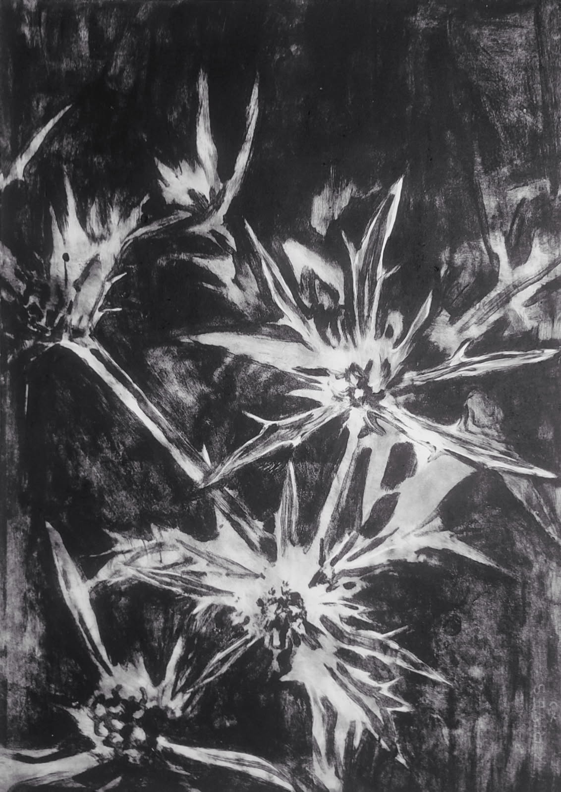 Vicky Fischer, les fleurs de mon jardin de Banlieu Parisienne, 50x70cm, 2025